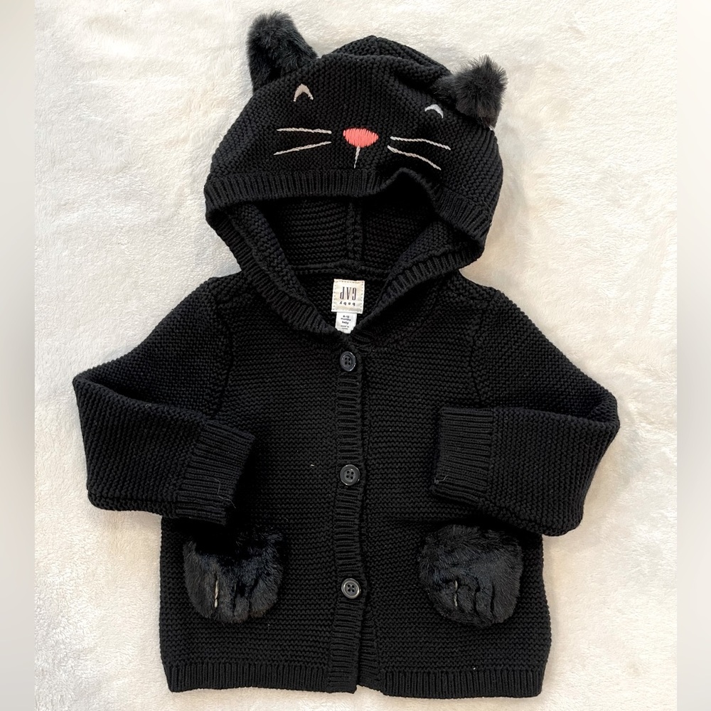 Baby Gap cat sweater cardigan
